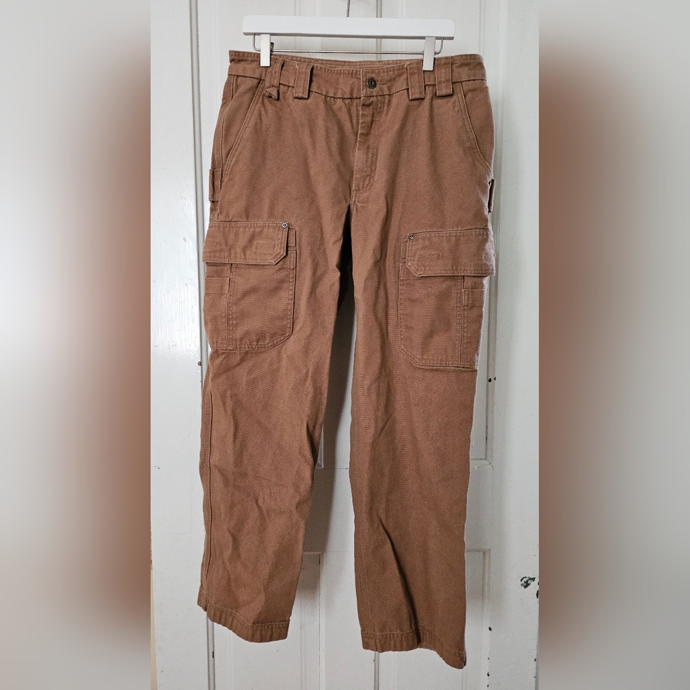 Duluth Trading Flex Firehose Ultimate Relaxed Fit Cargo‎ Pants Mens 35x32 Brown